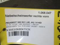 Nebelscheinwerfer rechts <br>PEUGEOT 308 SW I (4E, 4H) 1.6 HDI